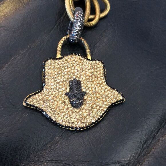 Double sided Hamsa reversible charm necklace - Picture 2 of 4
